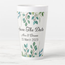 Botanische kwadratuur van Greenery, behalve de dat Latte Mok