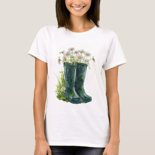 Botanische laarzen t-shirt