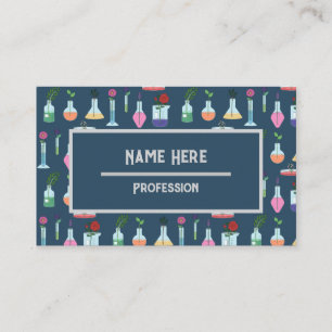 Botanische laboratoriumuitrusting visitekaartje