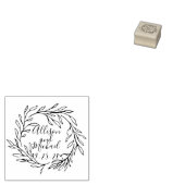 Botanische laurier bladeren krans bruiloft 	rubberstempel (Gestempeld)