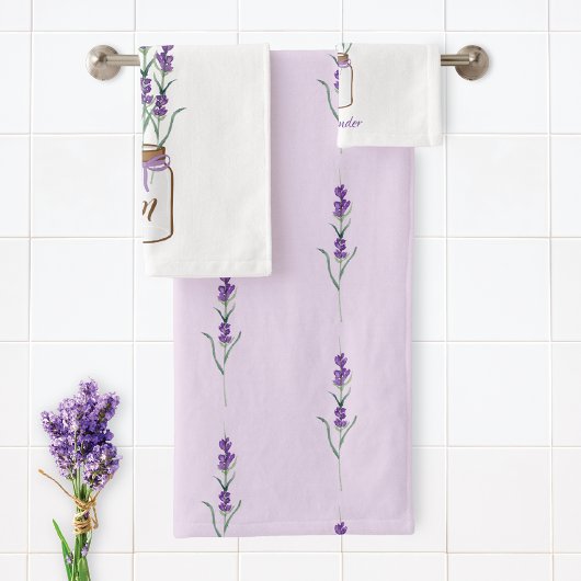 botanische lavendel bad handdoek