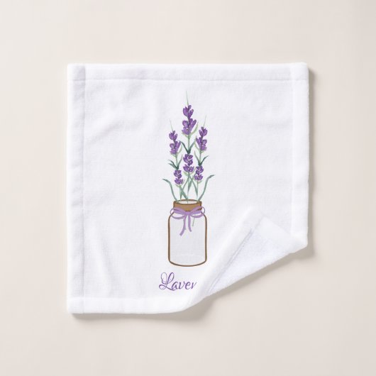 botanische lavendel bad handdoek (Wasdoekje)