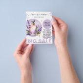 Botanische Lavender Etherische Olie Aquarel Promo Flyer (Hand)