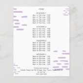 Botanische Lavender Etherische Olie Aquarel Promo Flyer (Achterkant)