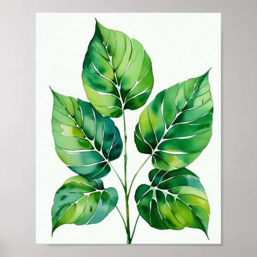 Botanische Leaf Art Print (Voorkant)