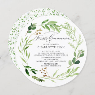 Botanische Leaf First Community Invitation Kaart