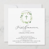 Botanische Leaf First Community Invitation Kaart (Voorkant)