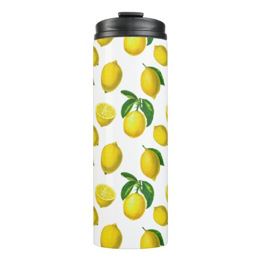  Botanische Lemon Afdruk Thermosbeker (Voorkant)