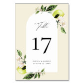 Botanische Lemon Arch Lijst bruiloft Kaart (Achterkant)