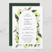 Botanische Lemon Arch Lijst bruiloft uitnodiging (Voorkant / Achterkant)