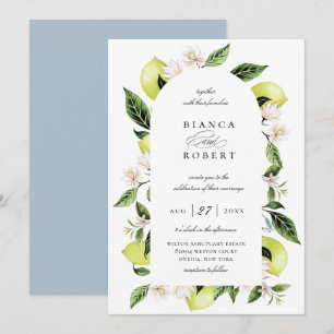 Botanische Lemon Arch Lijst Weddenschap Kaart