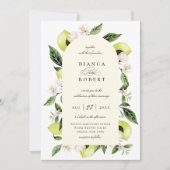 Botanische Lemon Arch Lijst Weddenschap Kaart (Voorkant)
