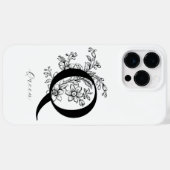 Botanische Letter Q Monogram Naam Case-Mate iPhone Case (Achterkant (horizontaal))