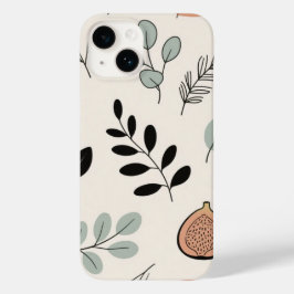 Botanische lijnen - Earth Leaf Art Phone Case