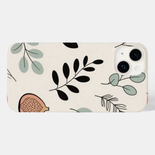 Botanische lijnen - Earth Leaf Art Phone Case (Achterkant (horizontaal))