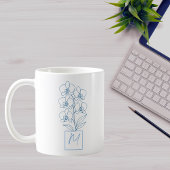 Botanische lijnkunst monogram koffiemok