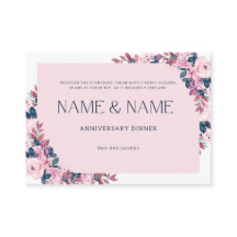 Botanische Lijst Jubileum Uitnodiging Kaart