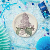 botanische Lila 85e verjaardag PP Papieren Bordje (Feest)