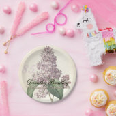 botanische Lila 85e verjaardag PP Papieren Bordje (Feest)