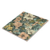 Botanische Lily Floral Pattern Tegeltje (Zijkant)