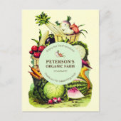 Botanische lokale groenteboer briefkaart (Voorkant)