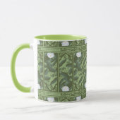 Botanische Lotus Panel Patroon - De Witte Lotus Mok (Links)