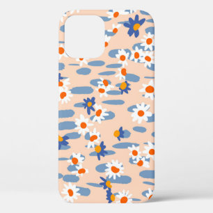 Botanische madeliefjes: naadloos patroon. iPhone 12 hoesje