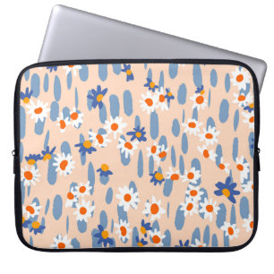 Botanische madeliefjes: naadloos patroon. laptop sleeve
