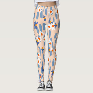 Botanische madeliefjes:  naadloos patroon. leggings