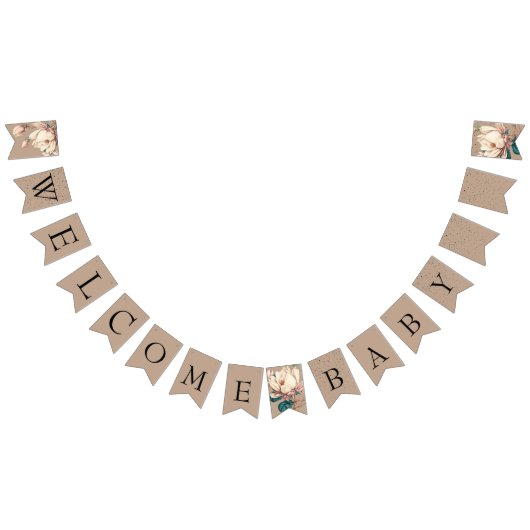 Botanische magnolia floral vlaggetjes (Alle)