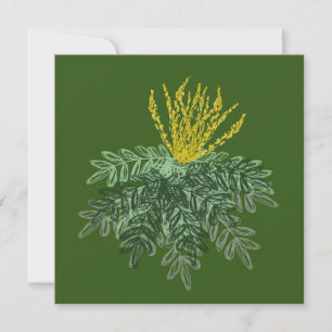 Botanische Mahonia Heester Handgetekend  Groen Kaart