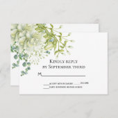 Botanische Matrimonie RSVP-kaart (Voorkant / Achterkant)