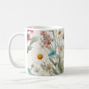 Botanische medley van bloemen koffiemok