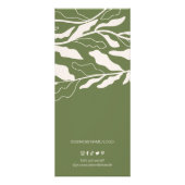 Botanische moderne prijslijst reclamekaart (Achterkant)