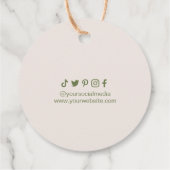 Botanische moderne productverpakking Hang Label (Achterkant)