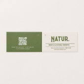 Botanische moderne QR-code gevouwen Kaart Label ha (Buitenkant ongevouwen)