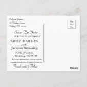 Botanische monogram bruiloft nodigt Briefkaart uit (Achterkant)