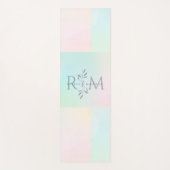 Botanische Monogram Pastel Yoga Yogamat (Voorkant)