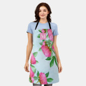 Botanische monogram  Roze Tuinvolken Schort (Gedragen)