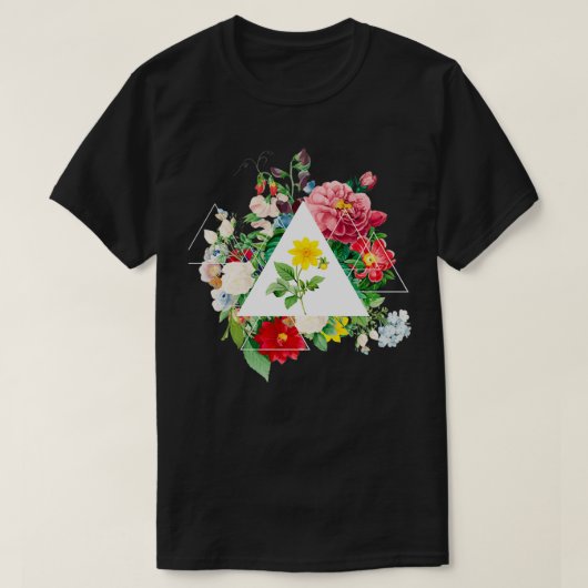  botanische, mooie ventilatoraanvoeding Pu T-shirt (Design voorkant)