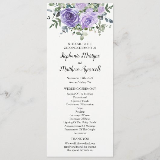 Botanische mosterd Paarse Floral Eucalyptus Programma (Voorkant)