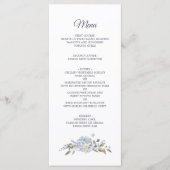 Botanische mosterdblauw huwelijk menu (Voorkant)