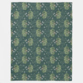 Botanische motif fleece deken (Voorkant)
