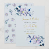 Botanische motifs Sla de Kaart Datum op (Voorkant / Achterkant)