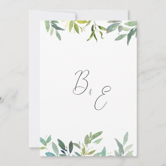 Botanische munt donkergroen gebladerte Save the Da Kaart (Achterkant)