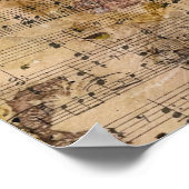 Botanische muziek met de ontkoppeling van muziek poster (Hoek)