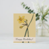  Botanische narcis Happy Birthday Briefkaart (Staand voorkant)
