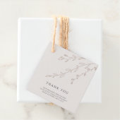 Botanische neutrale bruiloft dank u kaart bedankjes labels (In situ)