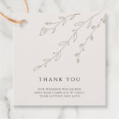 Botanische neutrale bruiloft dank u kaart bedankjes labels (Voorkant)