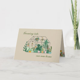 Botanische nieuwe thuis-aankondiging bedankkaart